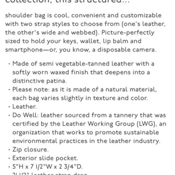 Madewell transport black leather camera bag crossbody - Picture 10 of 10